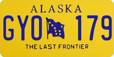 AK license plate GYO179