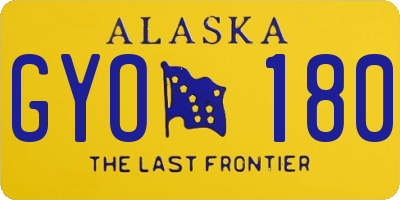 AK license plate GYO180
