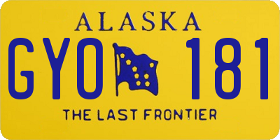 AK license plate GYO181