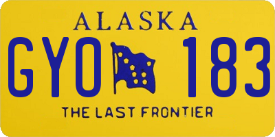 AK license plate GYO183