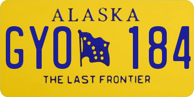 AK license plate GYO184