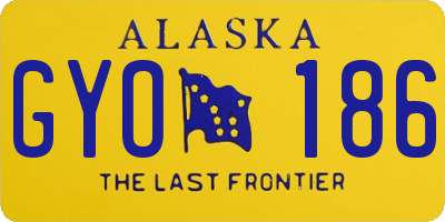 AK license plate GYO186