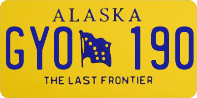 AK license plate GYO190