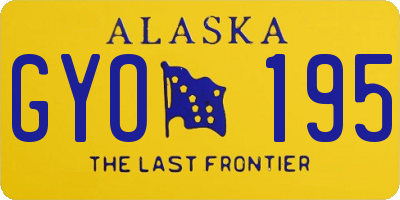 AK license plate GYO195