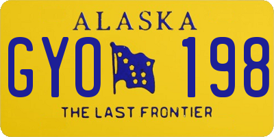 AK license plate GYO198