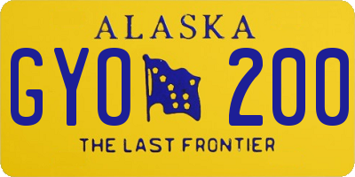 AK license plate GYO200