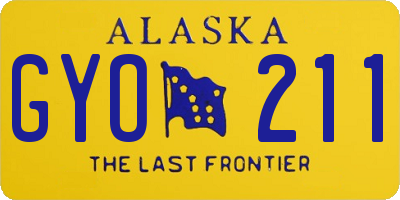 AK license plate GYO211
