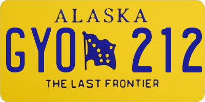 AK license plate GYO212