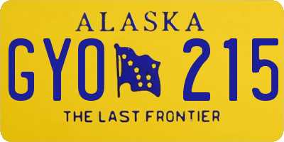 AK license plate GYO215