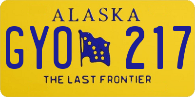 AK license plate GYO217