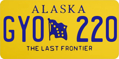 AK license plate GYO220