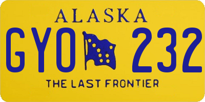 AK license plate GYO232