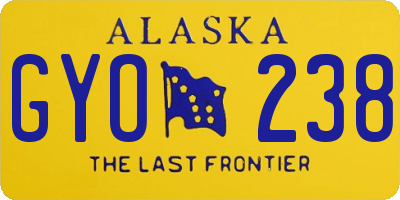 AK license plate GYO238
