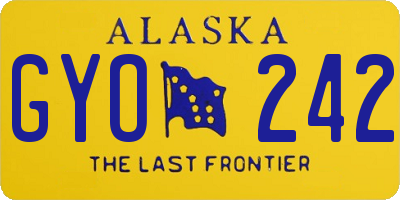 AK license plate GYO242