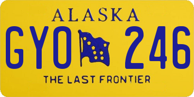 AK license plate GYO246