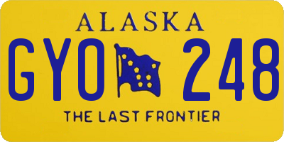 AK license plate GYO248