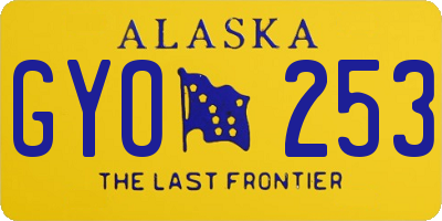 AK license plate GYO253