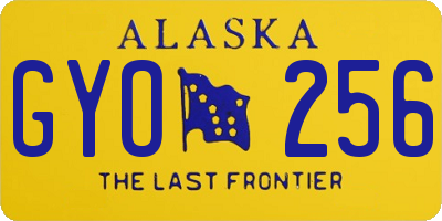 AK license plate GYO256