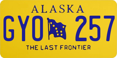 AK license plate GYO257
