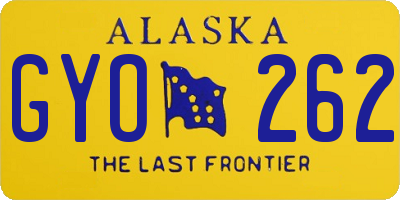 AK license plate GYO262