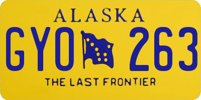 AK license plate GYO263