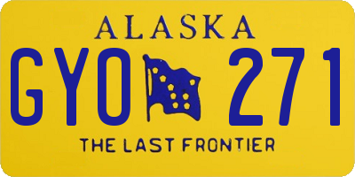AK license plate GYO271