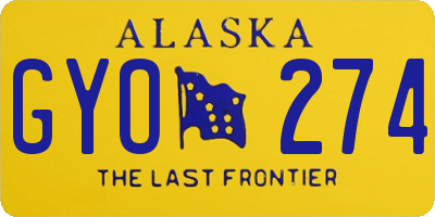 AK license plate GYO274