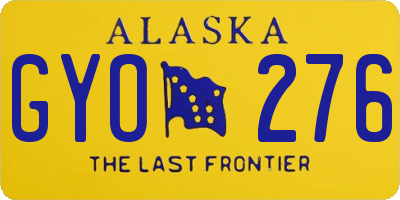 AK license plate GYO276