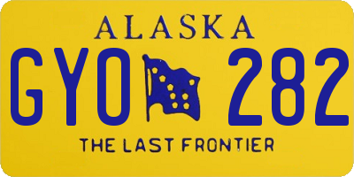 AK license plate GYO282