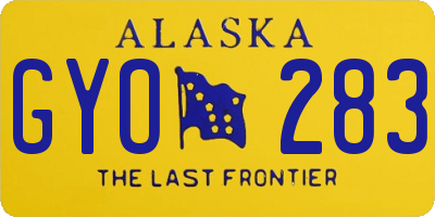 AK license plate GYO283