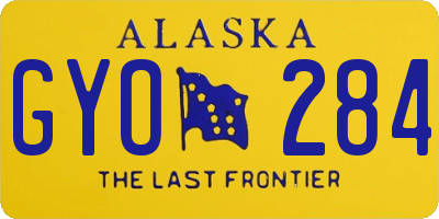 AK license plate GYO284