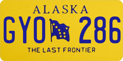 AK license plate GYO286