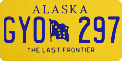 AK license plate GYO297