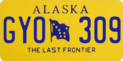 AK license plate GYO309