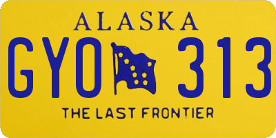 AK license plate GYO313