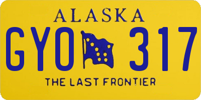 AK license plate GYO317