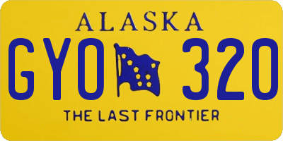 AK license plate GYO320