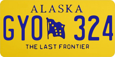 AK license plate GYO324