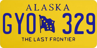 AK license plate GYO329