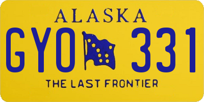 AK license plate GYO331