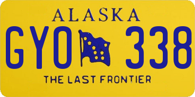 AK license plate GYO338