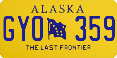 AK license plate GYO359