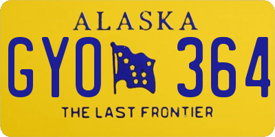 AK license plate GYO364