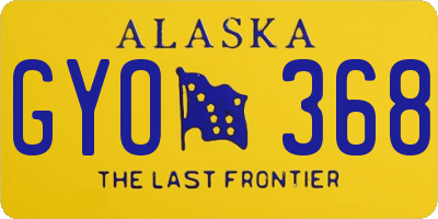 AK license plate GYO368