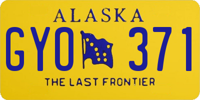 AK license plate GYO371