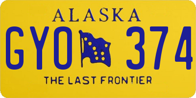 AK license plate GYO374