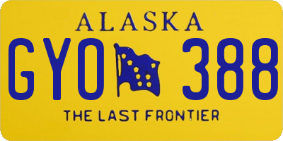 AK license plate GYO388
