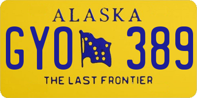 AK license plate GYO389