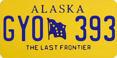 AK license plate GYO393