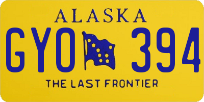 AK license plate GYO394